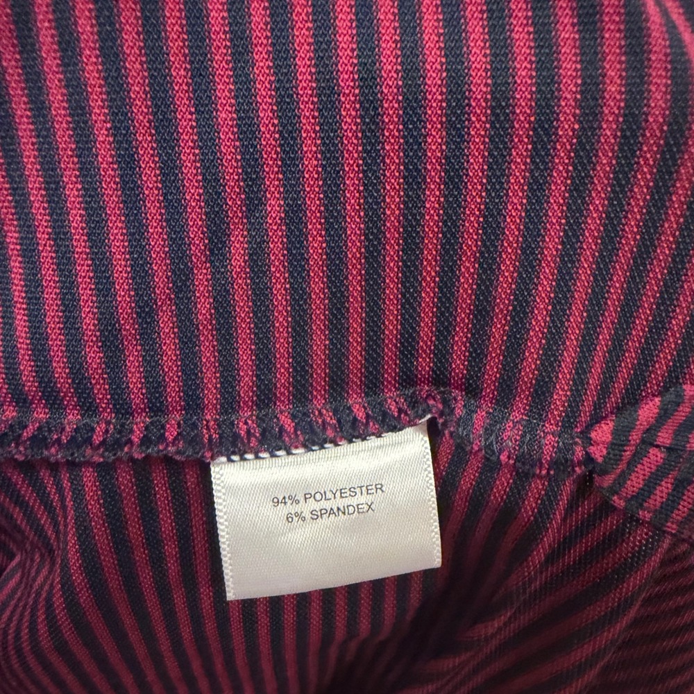 Peter Millar Summer Comfort Mens XXL Polo Burgundy Navy Stripe Squire Creek - Picture 12 of 16